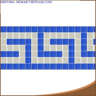 Mosaic thủy tinh tạo hoa văn MSTV004
